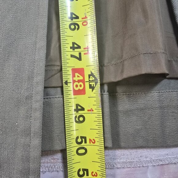 Vintage Together! Womens Olive Green Belted Cotton/Nylon Trench Coat Size 8 - Picture 7 of 8